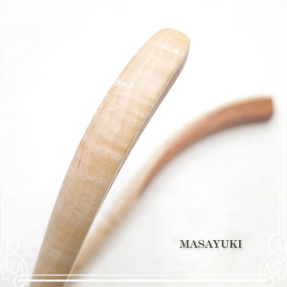 MASAYUKI 木製髮夾-楓木 / Karin-de-106-my-44 第2張的照片