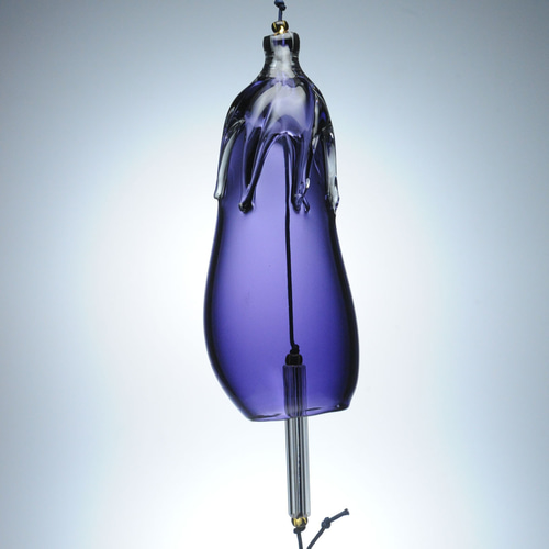 ガラス製 ナス型　菓子器 青紫 琉球ガラス工房 glass32 青の洞窟 底穴 モール小 ¥5,016 大人の