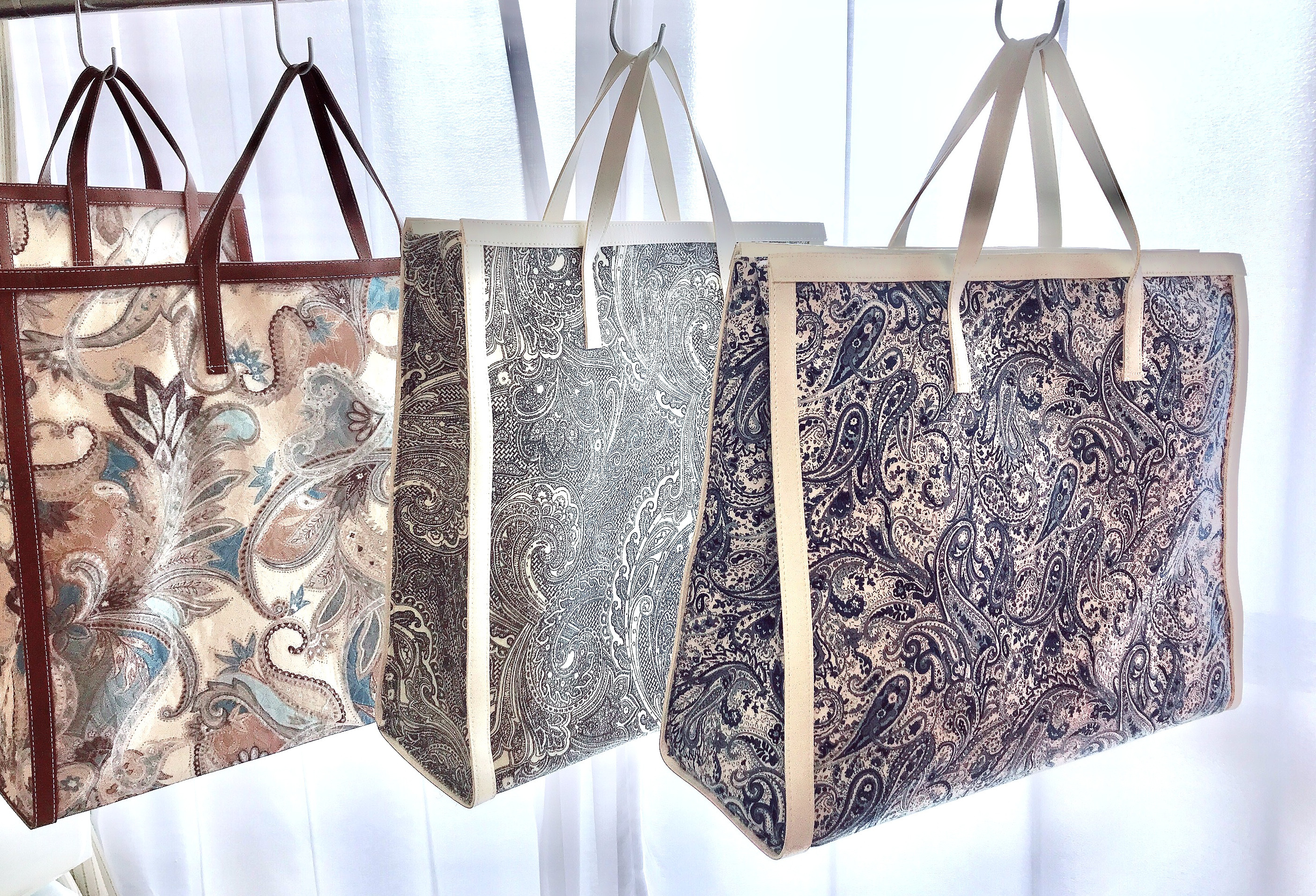 ■トートバッグ■グレーペイズリー