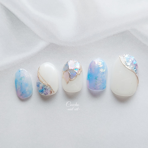 No.92 ジェルネイル ネイルチップ シェルネイル ニュアンス