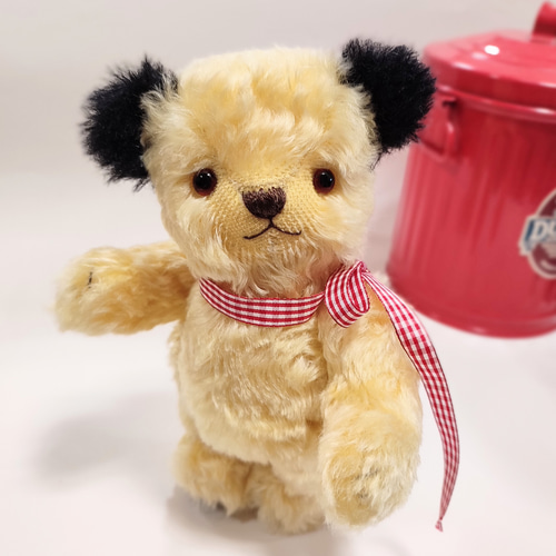 テディベア 黒耳のくまさん イエロー 23cm くまのぬいぐるみ