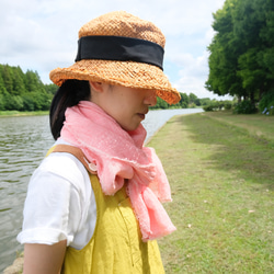 linen houndstooth check stall 　 blue or pink 第15張的照片