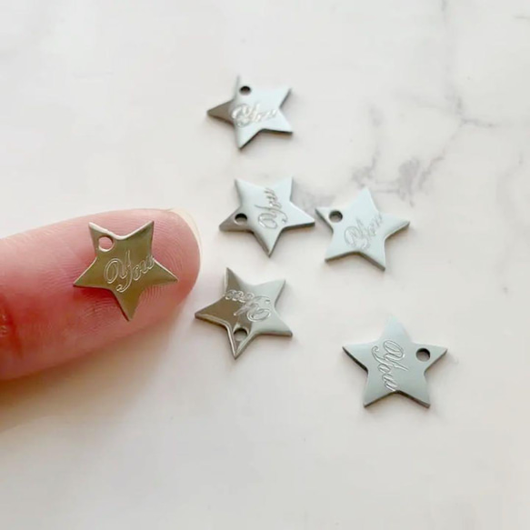 星チャーム パーツ ハンドメイド ステンレス 刻印 You チャーム hyousi 