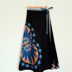 アフリカ布巻きスカート 2枚目の画像