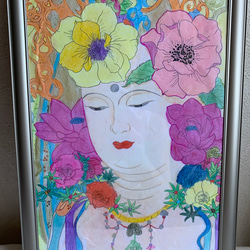 上昇する龍と鳳凰【風水画】喜びのマントラ（額入り）占師が塗ってい