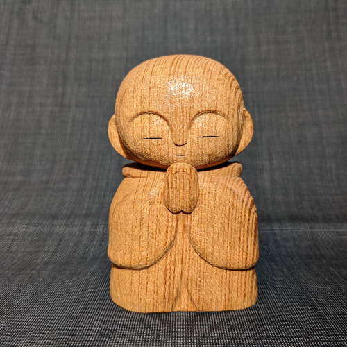 木彫りお地蔵様50番フード付き 彫刻 樂月 通販 14277838｜Creema