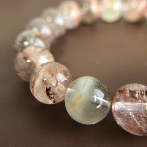 【希少】　レッドガーデンクォーツ 　天然石 　パワーストーンブレスレット 希少】レッドガーデンクォーツブレスレット ブレスレット 円と縁 by