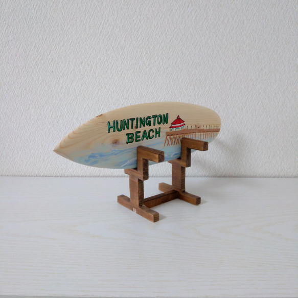 インテリア木製サーフボード　（カリフォルニア） 2枚目の画像