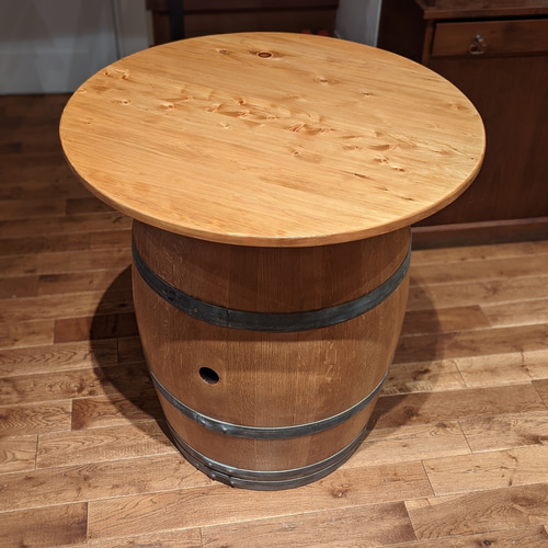 ワイン樽ハイテーブル 高級フレンチオーク樽 ダイニングテーブル