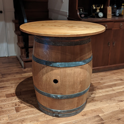ワイン樽ハイテーブル 高級フレンチオーク樽 ダイニングテーブル