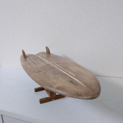 インテリア木製サーフボード  KAKAU柄　ショートボード、レトロツイン 9枚目の画像