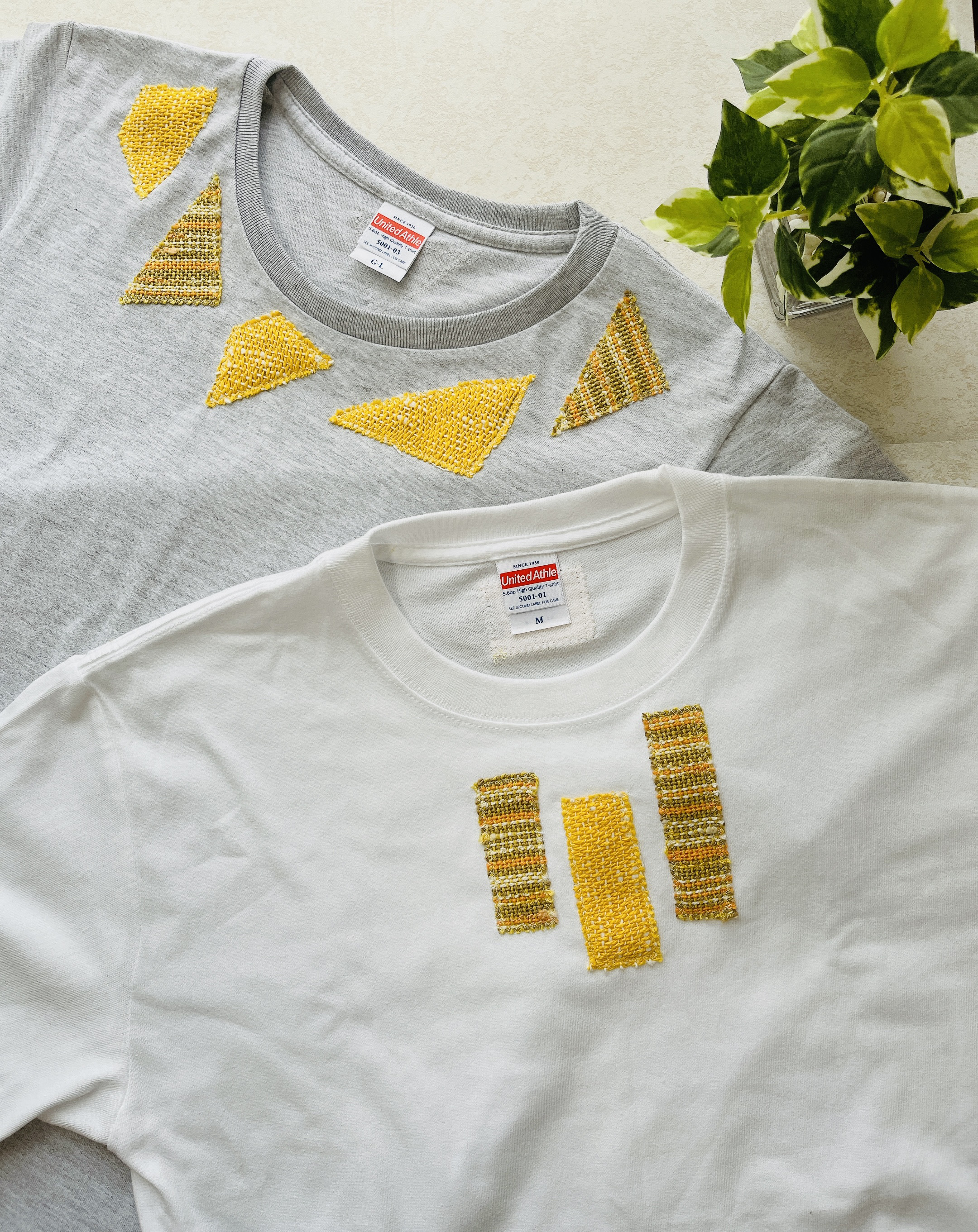 【一点物】手織りデコTシャツ　レディースMサイズ