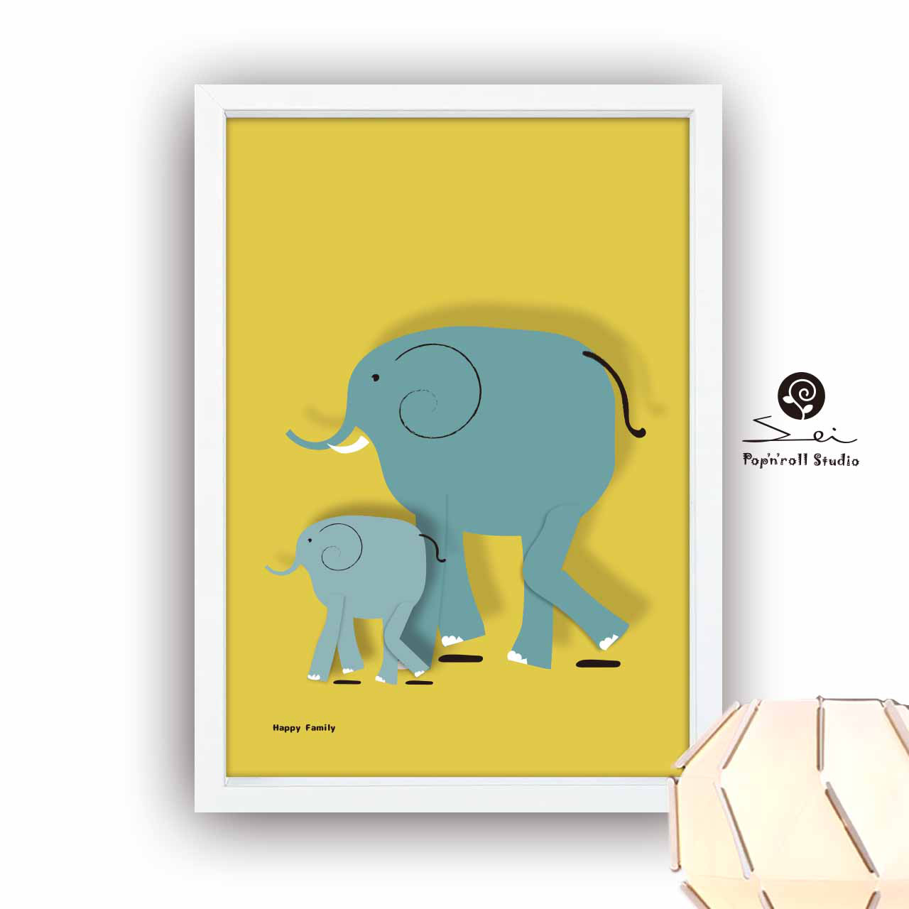 親子　ゾウ　象　送料無料　ポスター　アートポスター　アート/seiで検索新着順　 ｍ-428