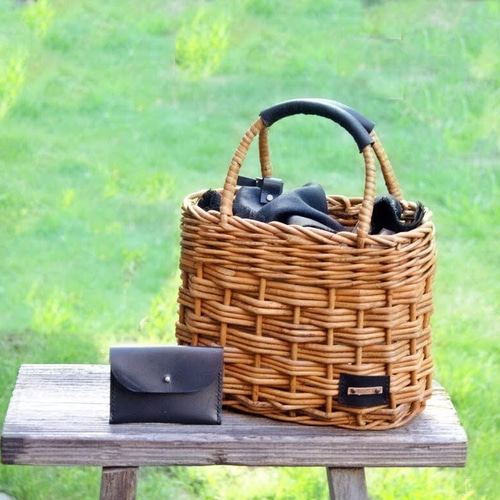 カゴバッグ6個セット 2022夏の福袋*antique*トート型カゴバッグ＆ミニ財布*本革