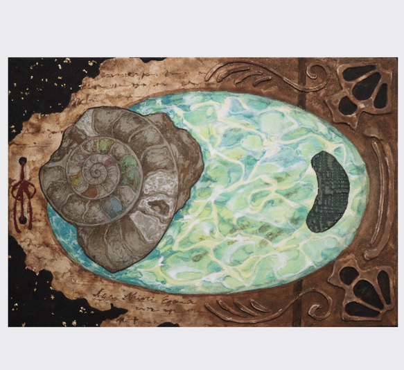 水の記憶 原画/日本画/アンティーク 絵画 江川史織 通販｜Creema 