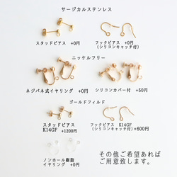 クリアカラー*コロン*チューリップのピアス/イヤリング 7枚目の画像