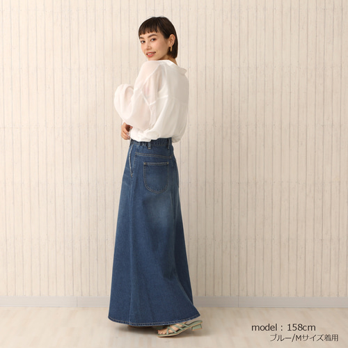ｴﾄﾗﾝｾﾞꕤトレンドに左右されない王道デニムマキシ丈ロングスカート