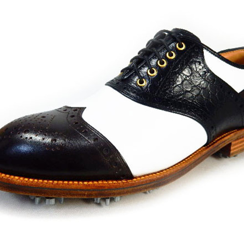 クラシック本皮ブロークゴルフシューズ PARASHOE ハンドメイド 本革底（レザーソール）クラシック