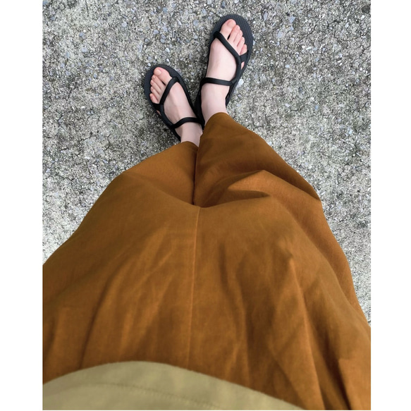 選擇你的長度❣️RATA❤️自豪的輪廓❤️寬鬆舒適的棉麻“從S到L的均碼❤️時尚棕色 第3張的照片