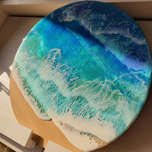 海色ミニテーブル（ホヌ）✳︎海レジンアート オーシャンアート