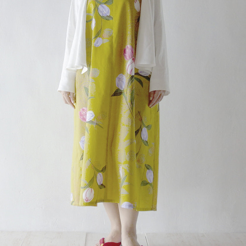 限定2点【浴衣生地のAラインワンピース】着物リメイク