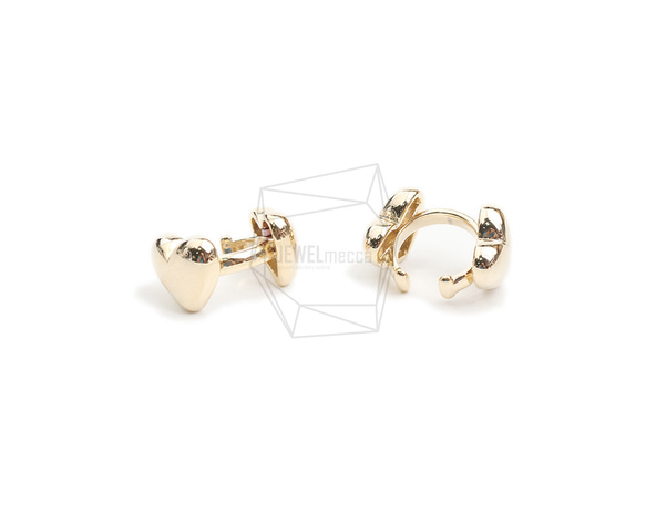 ERG-2132-G [2pieces] Heart Earcuffs 耳環 第3張的照片