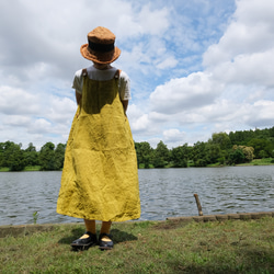 【お仕立て承ります♪】リネン ワンピース　マスタードイエロー 11枚目の画像