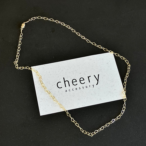 14kgf ハートあずきチェーンネックレス◝✩トップ2個付き♡⃛