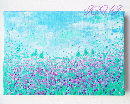 油絵 絵画【ラベンダー】 911a88bf91234082a8a5d45cf1a912