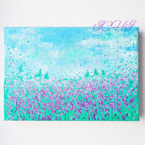 油絵 ラベンダー畑 絵画 ICHI 通販 14280903｜Creema(クリーマ)