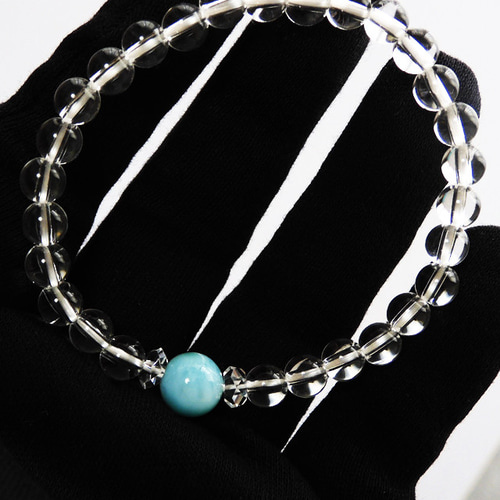 ラリマー 水晶 ブレス G-97 ブレスレット kako 通販 14280947｜Creema