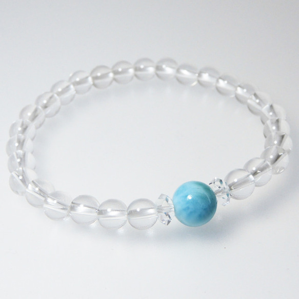 ラリマーのブレス ラリマー 水晶 ブレス G-97 ブレスレット kako 通販 14280947｜Creema