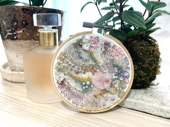 刺繍枠飾り ビーズ刺繍アート その他インテリア雑貨 ma main