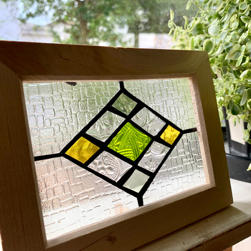 ステンドグラスパネル2点 ステンド グラス ステンドグラス ステンドガラス デザインパネル