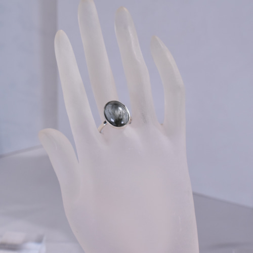 ビクトリアストーンのリング (灰黒色) 指輪・リング KanKan彫金工房