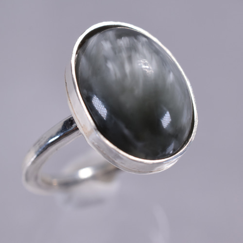 ビクトリアストーンのリング (灰黒色) 指輪・リング KanKan彫金工房