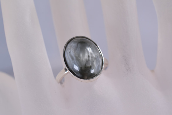 ビクトリアストーンのリング (灰黒色) 6枚目の画像