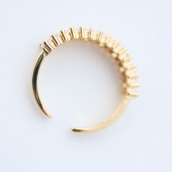 『販売終了』金アレ対応 色褪せにくい シンプル 豪華 オープンリング 1個 3枚目の画像