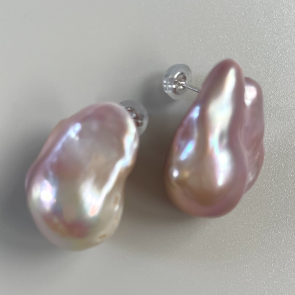 世界に一つ　baroque natural pink Pearl 　K14WG 3枚目の画像