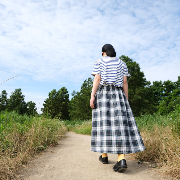 tartan check cotton skirt 第16張的照片