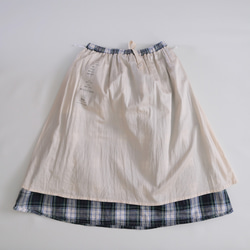 tartan check cotton skirt 第4張的照片
