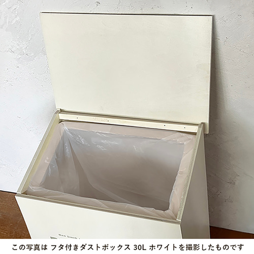 木製 ふた付き ダストボックス ゴミ箱 45L ホワイト DST1595-45-SPWH