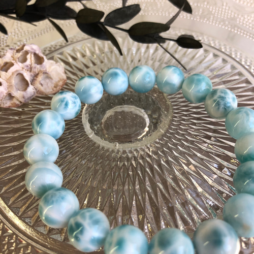 高品質ラリマーのブレスレット