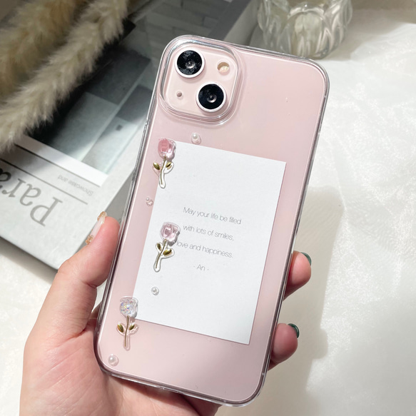 キャンディーチューリップのiPhoneケース(pink) 1枚目の画像