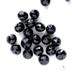 八月生日石墨黑色尖晶石（洋蔥形切割）K10耳環~ESPOIR~ 第6張的照片