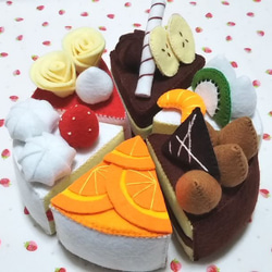 フェルト ままごと☆ケーキアソートA（6個セット） おもちゃ・人形 う