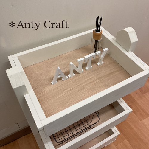 SALE】【引取可能】可動棚付キッチンワゴン キャスター付 3段収納 W/W