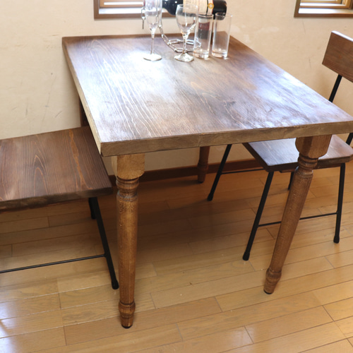 w750ろくろ足 ひのき奥行約700カウンターテーブル ネイルデスク