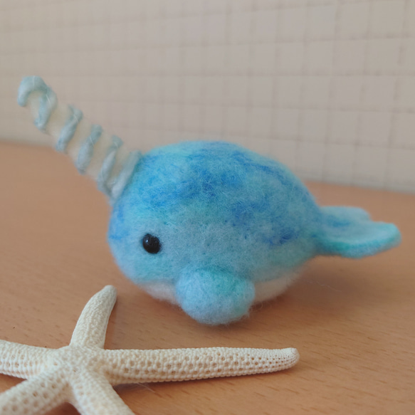 海のユニコーン「イッカク」 羊毛フェルト Kohaku* 通販