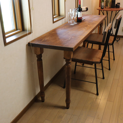 ろくろ足　国産ひのき150cm奥行約46㎝1台　カウンターテーブル　　ダイニングテーブル　カウンターテーブル　 10枚目の画像